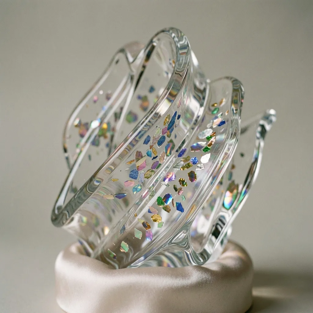 Detaljbild av konstglas