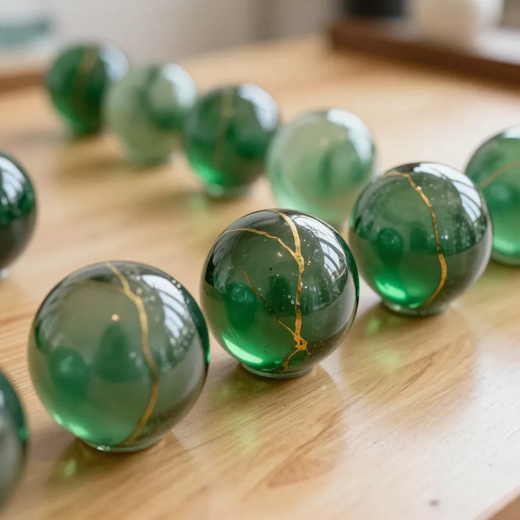 Färgglada glaspigment